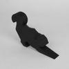 Funny 3D Printing Decorative Animal Door Stop Non-slip Anti-collision Door Stopper Black Door Bumper for Home&Office