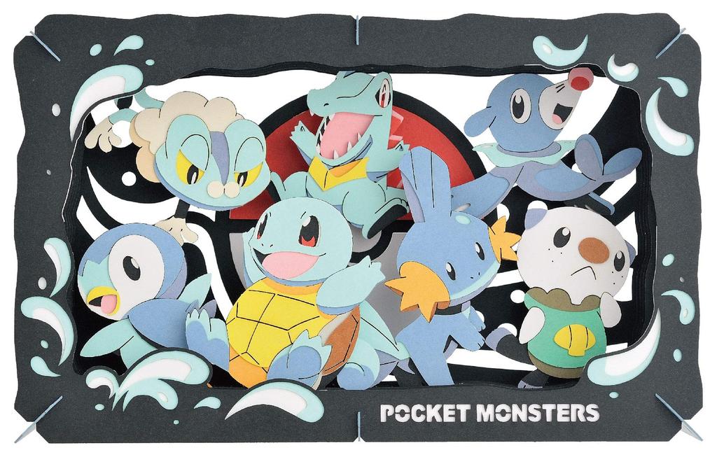 Ensky Pokemon approximately H100 x W160 x made of paper PT-L08 TYPEWATER, D42mm,