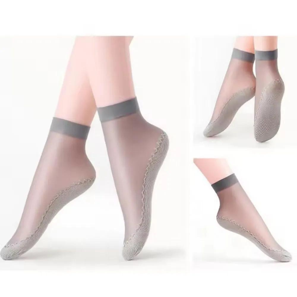 

10pcs Cotton-Soled Women s Short Socks, Thin Mid-Calf Socks