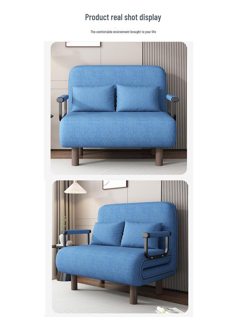 Convertible Sofa Bed for Small Apartments - Dual-Use, Lazy Living Room Furniture, Multifunctional Double or Single Option