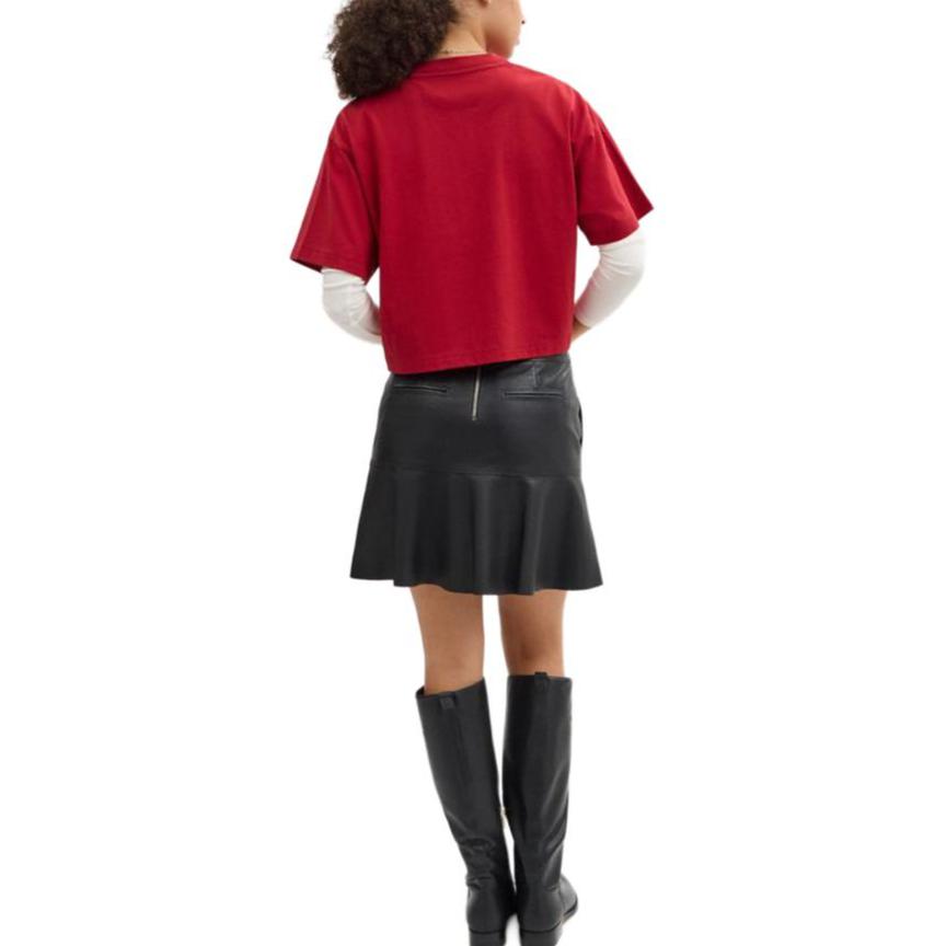 Coach Solid Color Short Sleeve Round Neck T-Shirt Women tops Red CX311-RED