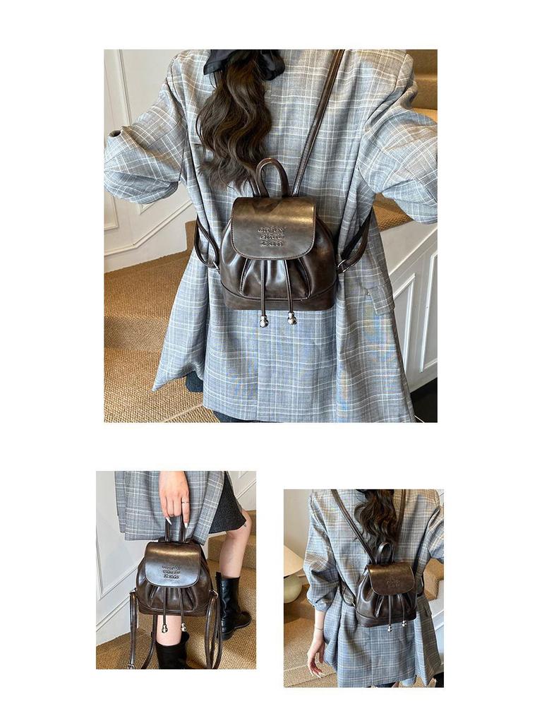 2025 Damen Retro Rucksack in Unifarbe - Vielseitiges, Exquisites Reiseaccessoire für Herbst und Winter