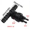 IBC Tank T-type Bulkhead Tee, Plastic Hose Barb Connector for Water Tank, Aquarium & car wash