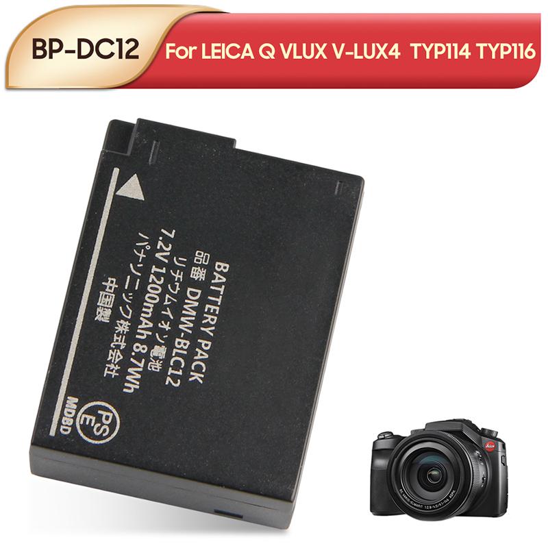 Rechargeable Lithium Battery For LEICA Q VLUX V-LUX4 CL TYP114 TYP116 BP-DC12 DMW-BLC12 Camera Battery 7.2V 1200mAh