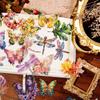 30-90 High-value Natural Series Pet Transparent Laser Gold Stamping Stickers Decorative Stickers
