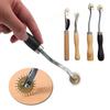 3Mm/2Mm Leather Needle Point Tracing Wheel With Wooden Handle For Arts And Leather Crafts Professional Stitch Marking Spacer