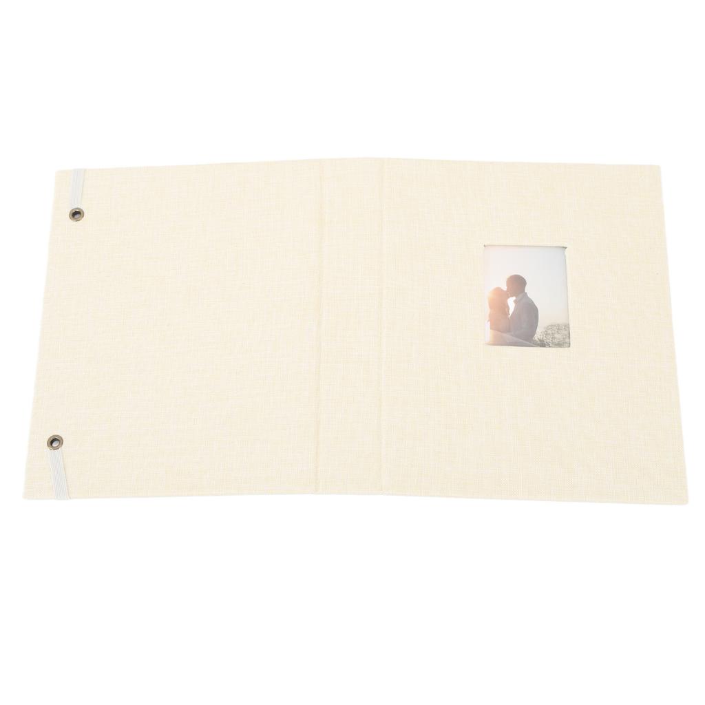 Photo Album 3 Inch 208 Pockets Cotton and Linen Card Album Khaki Stamp Ticket Storage Book For Polaroid Camera