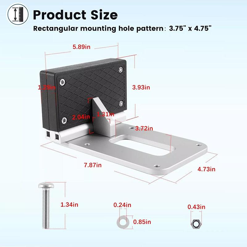 Universal Transom Trolling Motor Mounting Bracket for Kayaks Backing Plate Mount Bracket for Clamp-on Electric Trolling Motors
