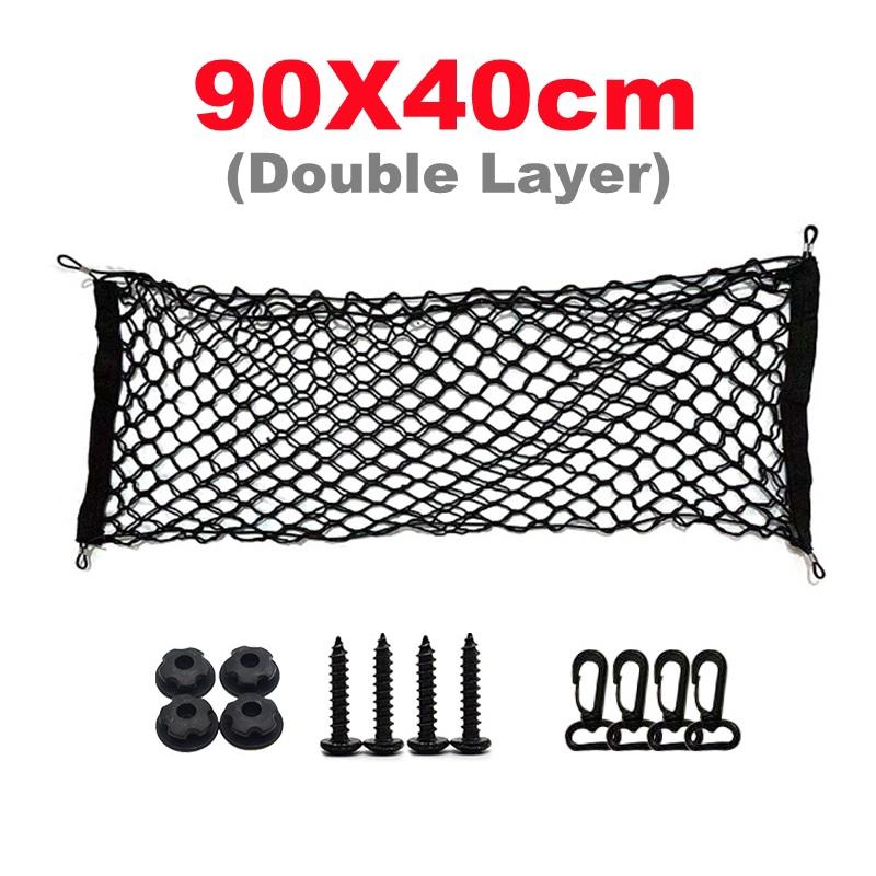 4 Size Car Boot Trunk Net Mesh Elastic Nylon Rear Back Cargo Trunk Storage Organizer Luggage Net Holder Car Accessories