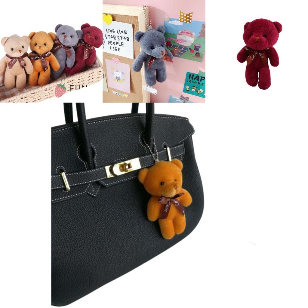 Bedårande plysch nallebjörn nyckelring hänge för flickvän eller barn