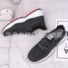 New lace-up casual sports shoes platform-soled real fly-woven running shoes cloth shoes
