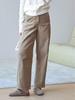 Nordic Retro High-Waist Corduroy Scimitar Pants - 100% Cotton, Canelé Style, Straight Leg, Long.