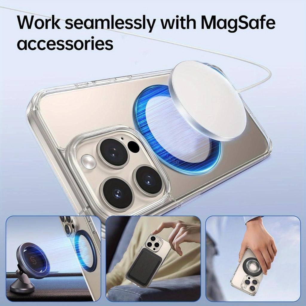 2025 New Magnetic Metal Ring(2Pack) Compatible with MagSafe Sticker Magnetic Phone Holder Accessory Support Wireless Charging