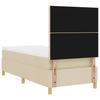 Boxspring Bed with Headboard Cream 90 x 190 cm Fabric