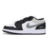 Air Jordan 1 Abrasion Resistant Slip Resistant Low Top Vintage Basketball Shoes Men's Black Gray 553558-131(Team85-)