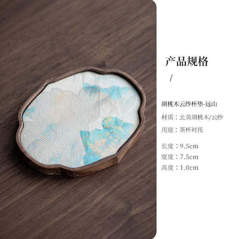 

New Walnut Cup Mat Wood Coasters Small Aesthetic Coaster Cup Stand Drinkware Tea Cup Holder Table Drink Items Cups Home Holders