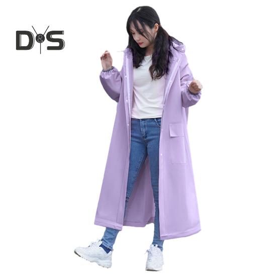 Impermeable con capucha Impermeable EVA Cierre de cremallera con botones Reutilizable Adultos Ultraligero Impermeable Grueso Portátil Exterior Viaje Chaqueta de lluvia Poncho Ropa de lluvia