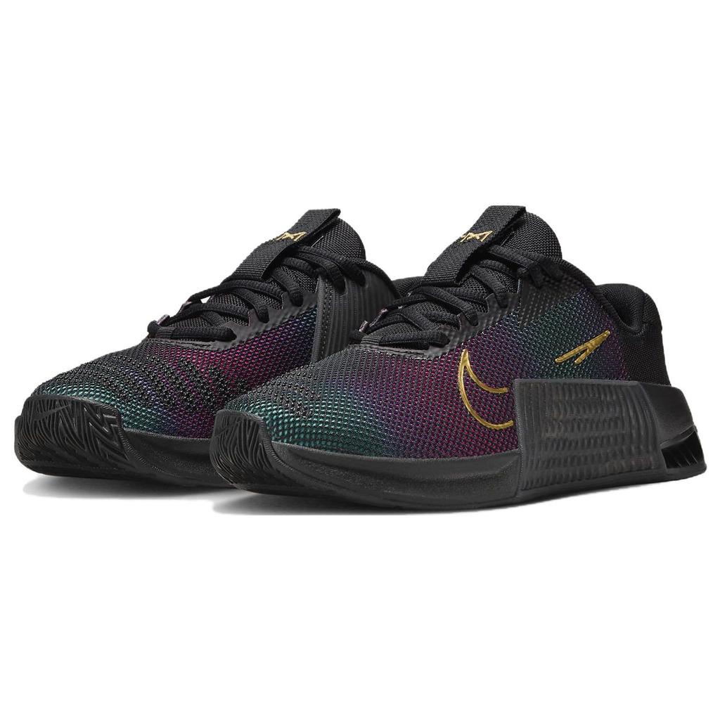 Nike Metcon 9 Premium Black Fireberry Gold Women Sneakers Metallic-Gold FB7151-001