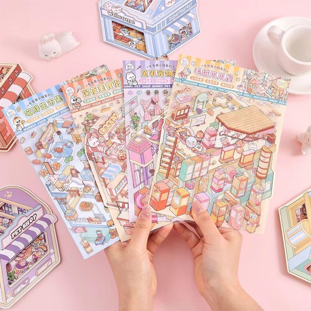 

Waterproof House Stickers Collection Creative PET Stickers New Adhesive Decals