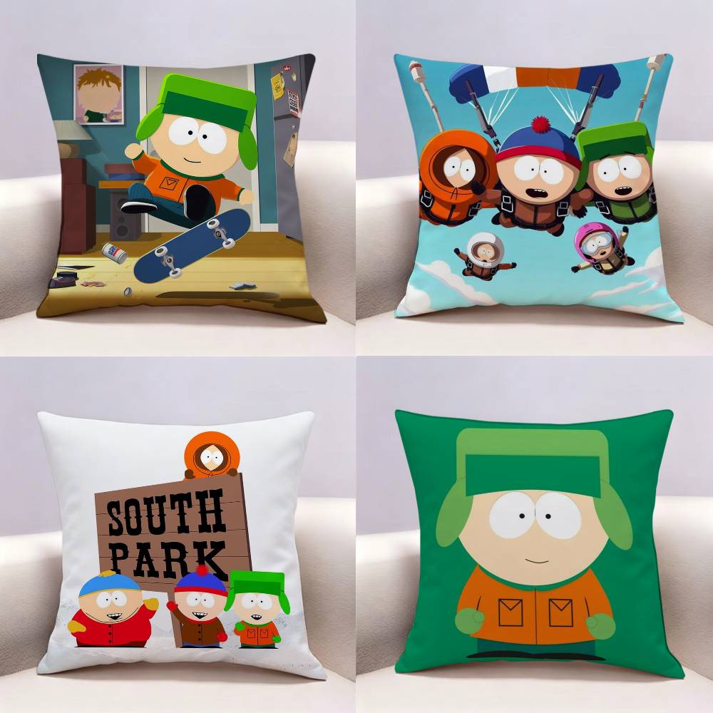 Funny SSouth Park Doublesided print Pillow Case Pattern Printed Pillowcase For Living Room Sofa Cushion Cover