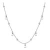 Trendy Clavicle Chain Beaded Necklace with Round Pendant and Tassel Choker for Women