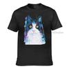 Black And White Cat Tshirt Unisex Tshirt Ring Spun Cotton 100 Watercolor Print Tshirt T Shirt Art T Shirt