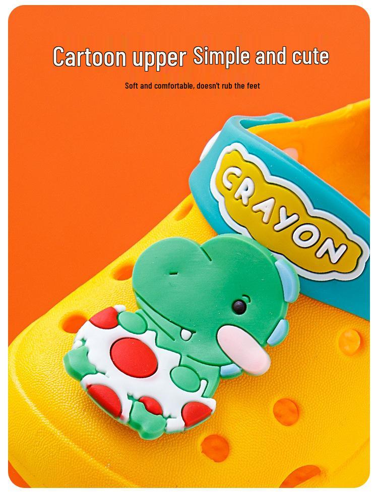 Rutschfeste Sommerhausschuhe für Kinder: Indoor-/Outdoor-Zehenschuhe mit Löchern für Baby- und Kleinkinder, weiche Sohle.