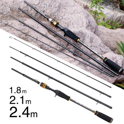 Casting-Angelrute mit Kohlefaser, ultraleichte Baitcaster-Ruten, Stangen, Meeres- und Salzwasserfischen