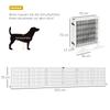 Wooden Pet Gate, Freestanding Dog Security Barrier, W/ 2 Support Feet, White