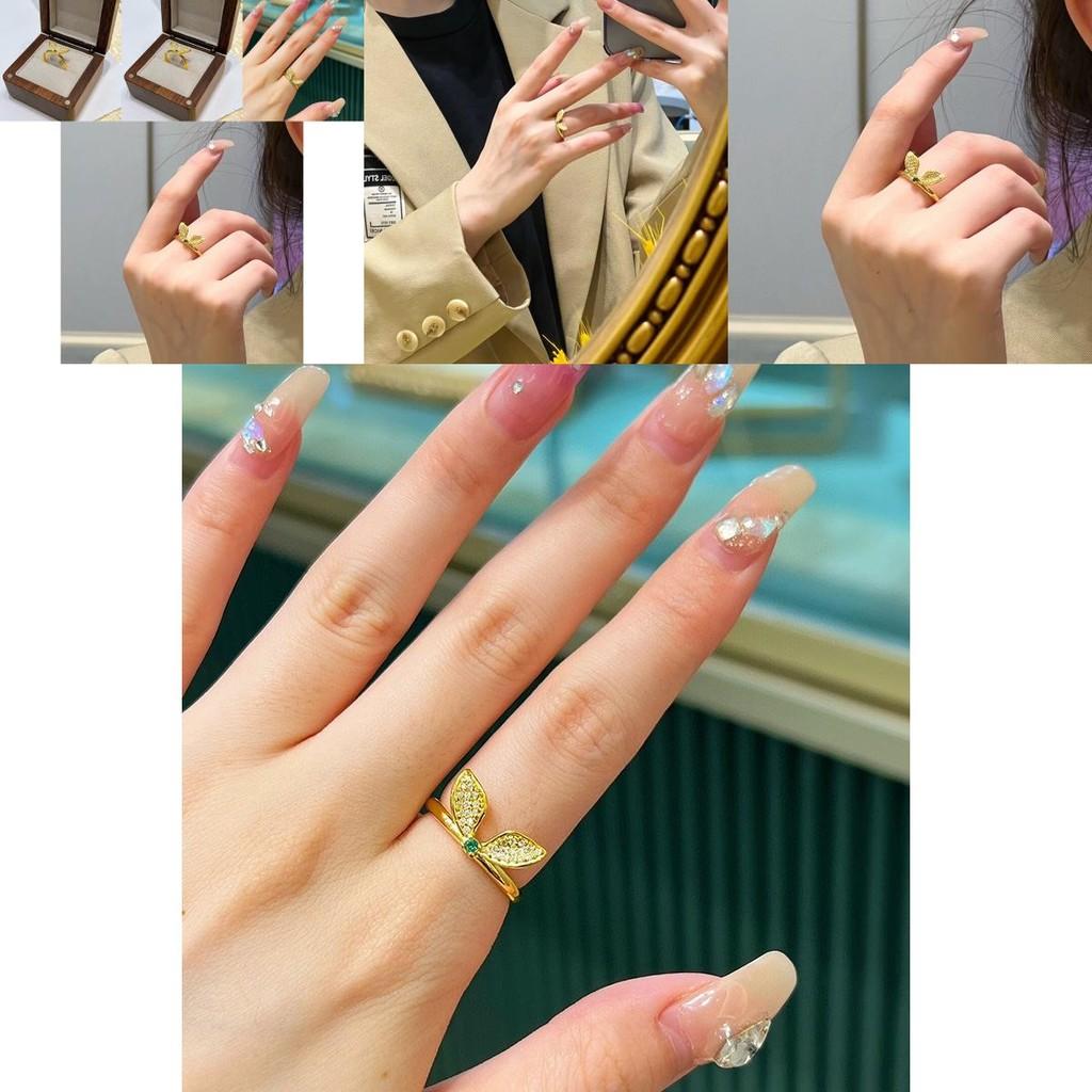 Elegant Rabbit Ear Open Ring Unique Copper Gold Plated Fashion Jewelry For Everyday Wear