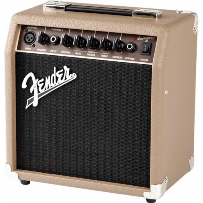 Amplificateur Portatif - Fender - Acoustasonic™ 15 - 15 Watts - 2 Canaux - Marron Et Blé