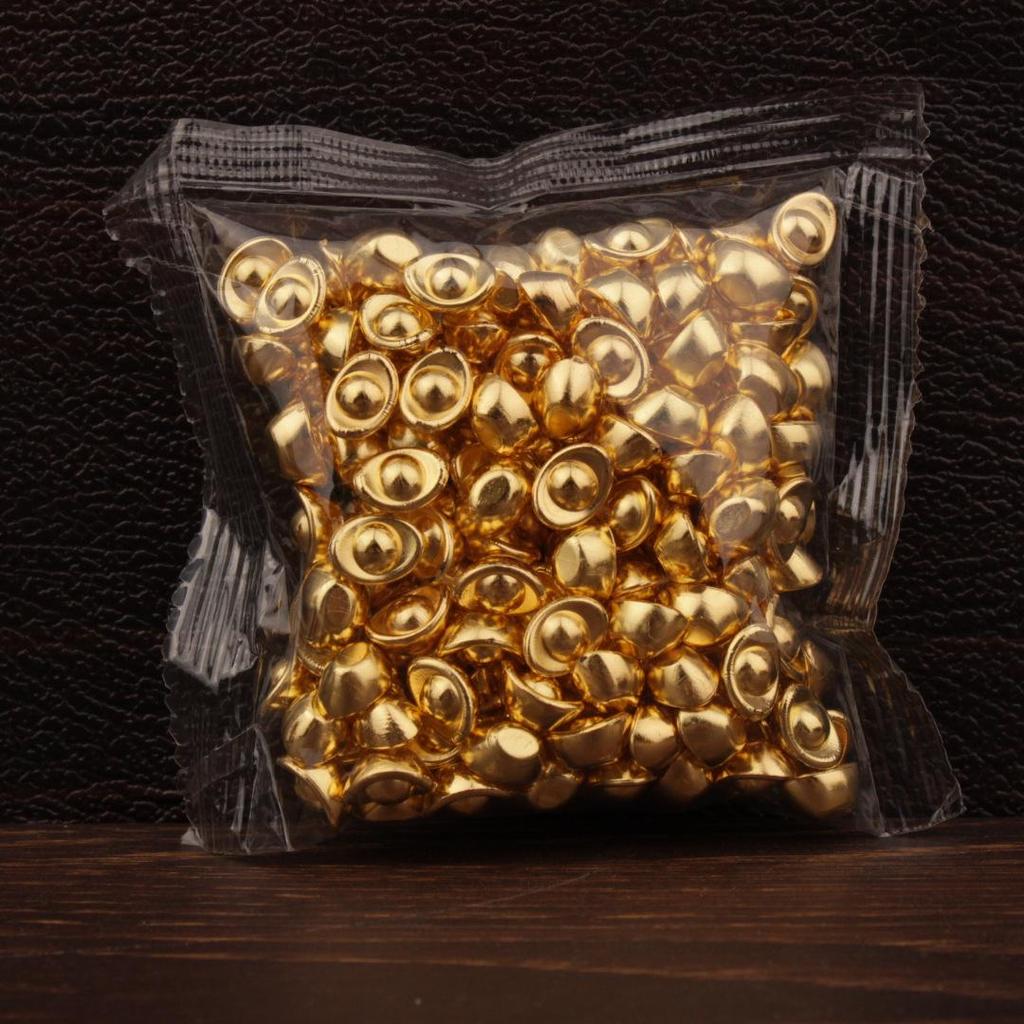Gold Sand Alloy Ingot Basin Ornament for Wealth Attraction & Home Gifts