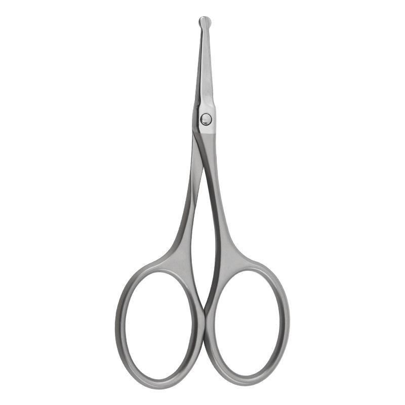 Semi-Sandblasted Beauty Trimming Scissors Set: Eyebrow, Nose Hair, Pointed & Rounded Scissors for Makeup and Household Use.