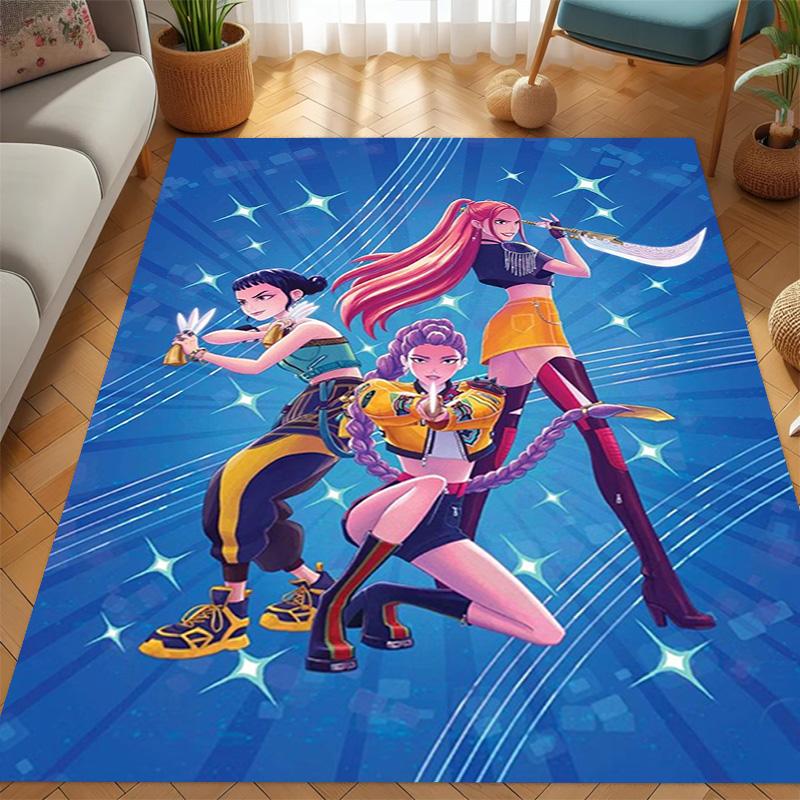 Dynamic Warriors: Action Adventure carpet Doormat Suitable for all seasons Art Office chair cushion Protective pad