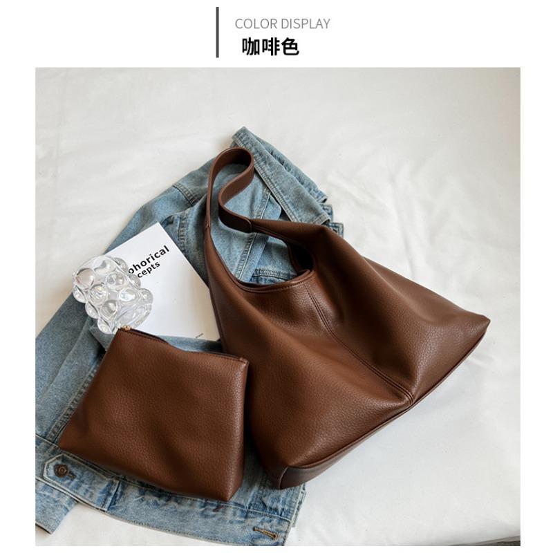 Sense Big Bag Women's Large-capacity New Fashion Shoulder Bag Versatile Commuter Child and Mother Tote Bucket Bag