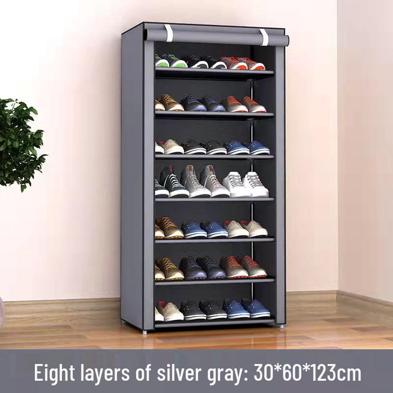 Multi-Layer Dustproof Metal Shoe Rack for Dorms and Storage