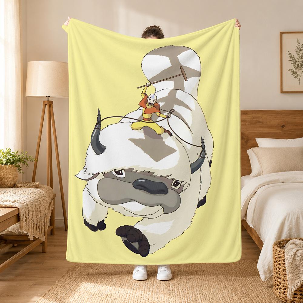 Avatar Der Letzte Airbender Cartoon Überwurf 240g Flanell Decke, geeignet für Sofas, Betten, Büros, exquisites Geschenkdecke