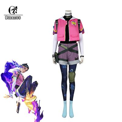 Clove Cosplay Costume Game Valorant Clove Immortal Cosplay Costume Women Combat Uniform Halloween Party Outfit Full Set