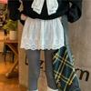White Lace Anti-Exposure Base Layer Skirt with Sweatshirt Hem - Essential Autumn/Winter Underwear