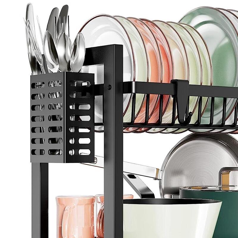 Ourunzhe 2-stöckiger Küchen-Geschirrtrockenständer