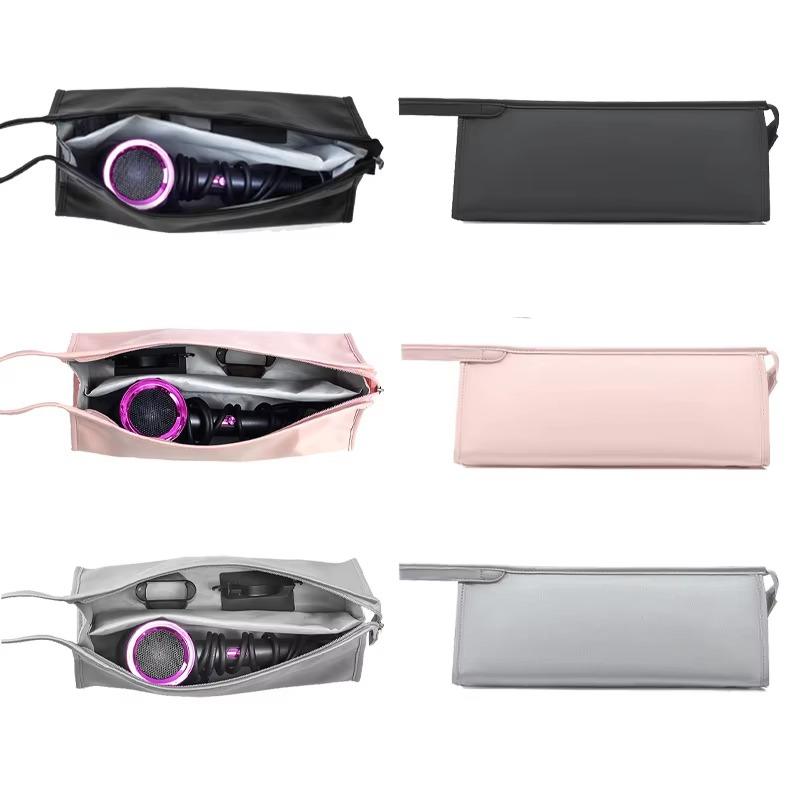 1/3/5PCS Portable Hair Dryer Travel Storage Bag PU Leather Waterproof Hair Straightening Iron Curling Iron Set Organizer