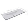 Vidaxl Built-in Sink, 101 X 39.5 X 18.5 Cm, Ceramic, White