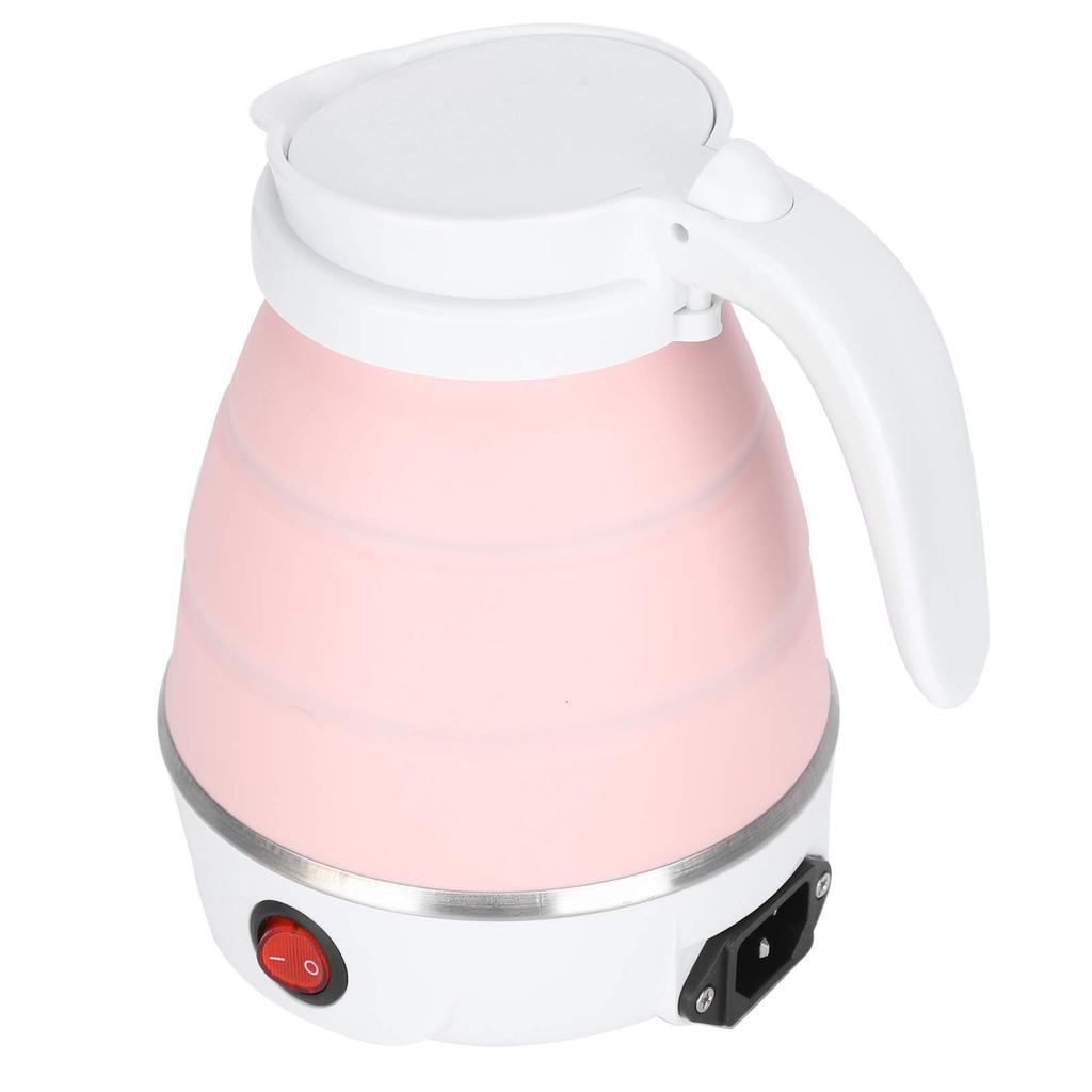 Electric Kettle, 400W, 600ml, with Boil-Dry Protection, Perfect for Business Trips, University Dorms, etc. (Pink)