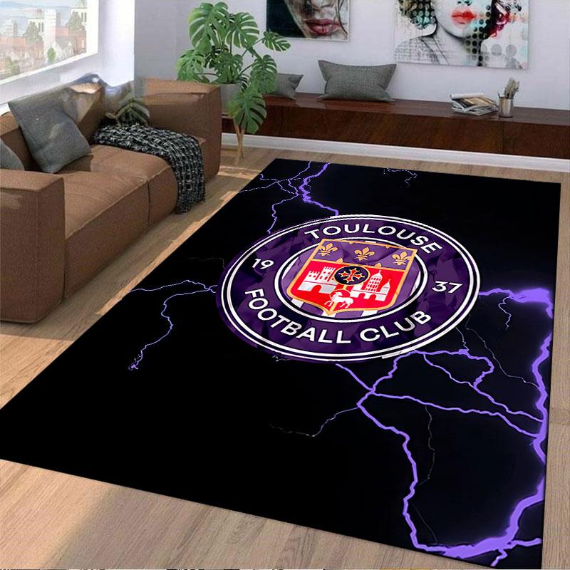Toulouse FC Logo Carpet Suitable As a Non-slip Mat for the Living Room or Bedroom Sofa