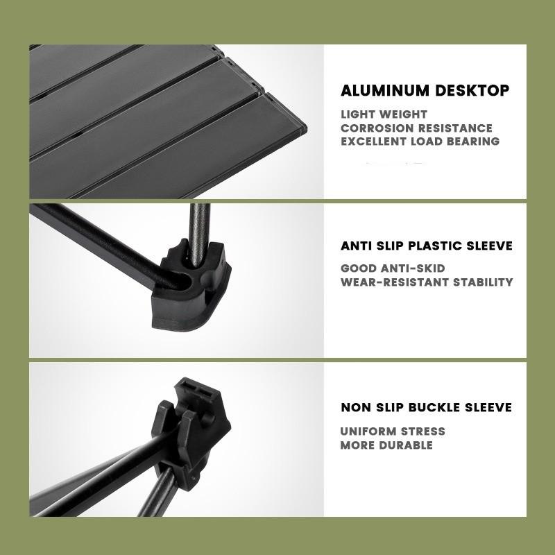 Outdoor Portable Camping Barbecue Table Multifunction Aluminum Alloy Foldable Table Picnic Supplies