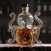 Oktopus Whiskey Flasche, Lustiger 3D Glas Tier Karaffe, 320ml Einzigartiger Alkohol Spender für Hausbar Dekoration, Neuheits Geschenk für Männer Papa Ehemann