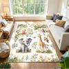 Jungle Animals And Flowers Non-Slip Home Carpet Design for Office Decor Living Room Bedroom Gift