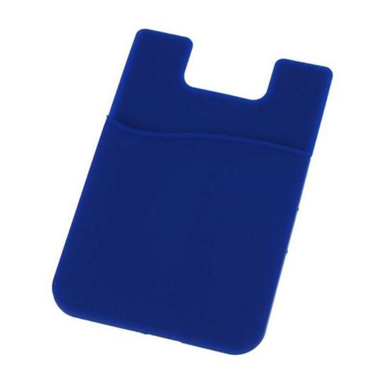 Solid Color Silicone Card Sleeve Earphones ID Credit Storage Phone Back Case