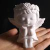 Prayer Angel Girl Flower Pot Mold Cheek-Resting Wreath Angel Prayer Flower Fairy Candlestick Plaster Silicone Mold