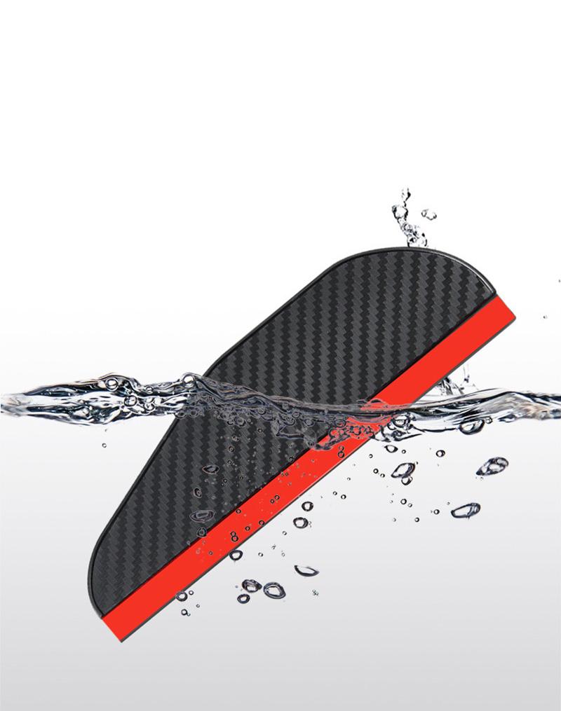 2 STK Bil bakspeil regn øyenbryn karbonfiber solskjerm deksel beskytter klarsyn for regn bil speil tilbehør